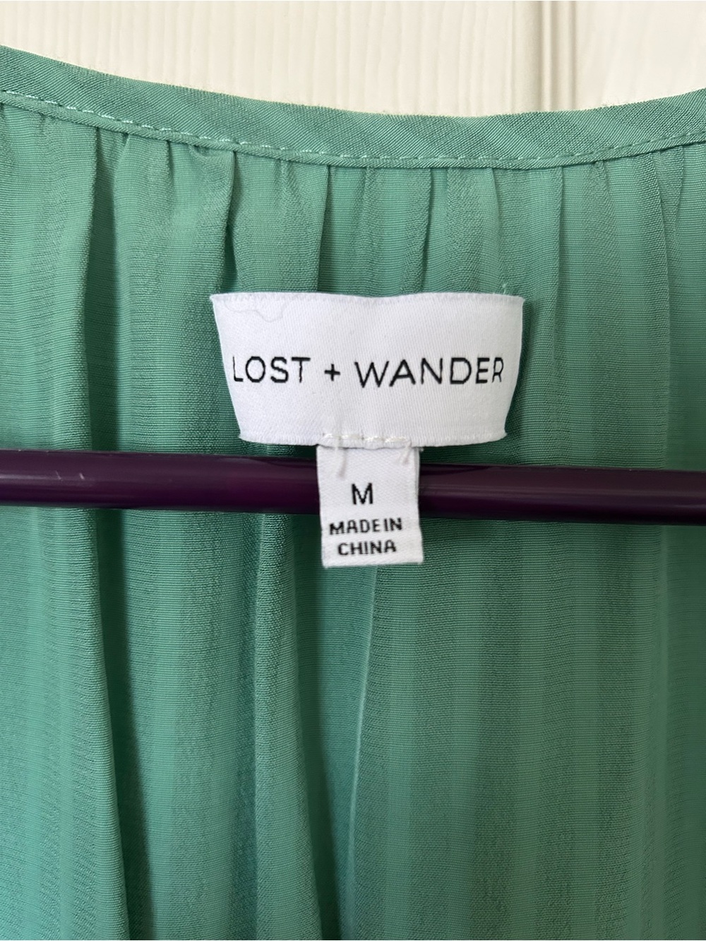 Lost + Wander Teal Scoop Neck Tie-Waist Peplum Top - Picture 2 of 3